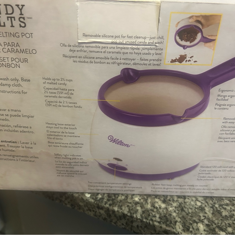 Wilton Purple and White Candy Melting Pot
